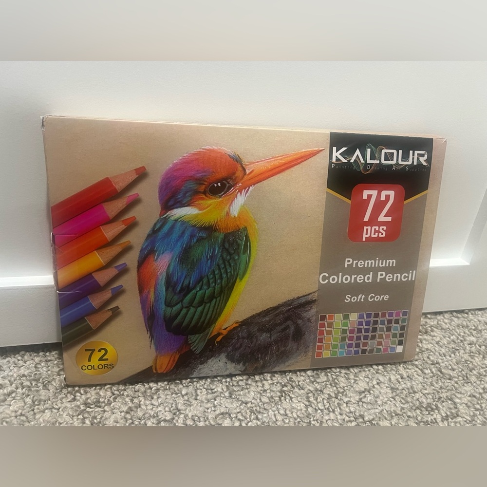 Kalour 72 Colored Pencils Set Premium Soft Core Artist Drawing Art Supplies - Picture 2 of 3